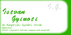 istvan gyimoti business card